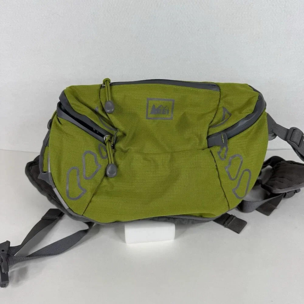 REI Ultra Dog Pack Hiking Backpack Saddlebags Camping Green - Medium 1179